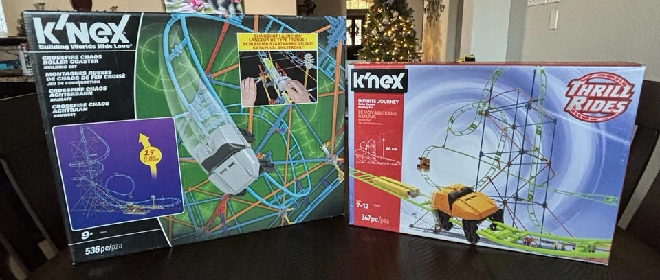 Juego de montaña rusa K'Nex Crossfire Chaos 536 piezas + K'nex Infinite Journey 347 piezas Foto 1 de 4