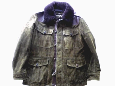 Chaqueta Militar Ralph Lauren Etiqueta Púrpura Cuero Gamuza Verde, XL,...Italia Foto 1 de 4