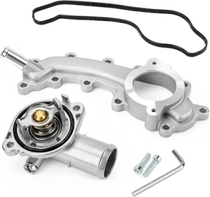 Conjunto de carcasa de termostato de aluminio de actualización y cruce de refrigerante de motor... - Imagen 1 de 7