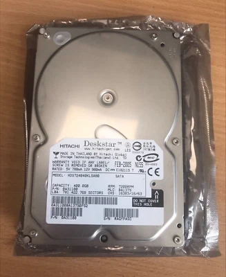 HDS724040KLSA80 HITACHI Deckstar 400GB 3.5" SATA  Hard Drive - 0A31100 - Image 1 of 4