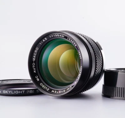 NEAR MINT OLYMPUS OM ZUIKO MC AUTO MACRO 135mm F/4.5 MF Lens From JAPAN - Image 1 of 4