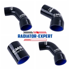 For 85-89 Fiat Uno Turbo I.E. MK1 1.3L Silicone Intercooler Hose Black 4Pcs - Picture 1 of 6