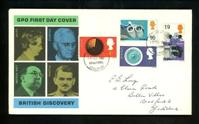 Postal History Great Britain FDC #518-521 British Discoveries radar medical 1967 - Image 1 of 2