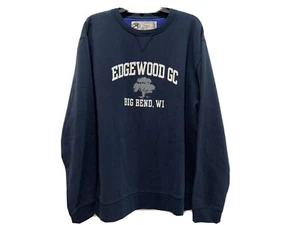 Chatham Fleece 1995 Mens Sweatshirt Navy Edgewood GC Big Bend WI Size Large - Picture 1 of 12