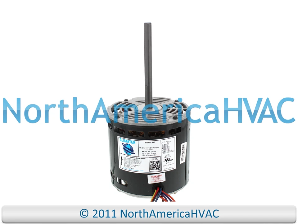 Motor soplador de horno ClimaTek 3/4 HP 1075 RPM reemplaza Dayton 4M183 4M589 4KA38 Foto 1 de 1