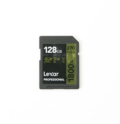 Lexar Professional 128GB 1800x SDXC UHS-II Class 10 U3 V60 Gold Series 270MB/s - Image 1 of 2