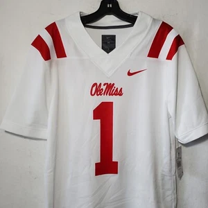 Ole Miss Football Jersey Men's Medium Nike Unstoppable Team #1 White NWT - Picture 1 of 10