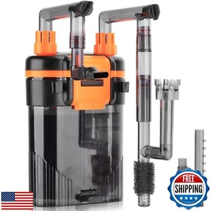 hygger Hang-On-Back Canister Aquarium Filter,No Dry Burning Quiet Fish Tank F - Picture 1 of 5