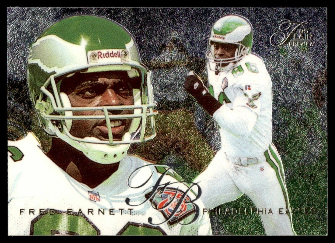 1995 Fleer Flair Preview #24 Fred Barnett Philadelphia Eagles