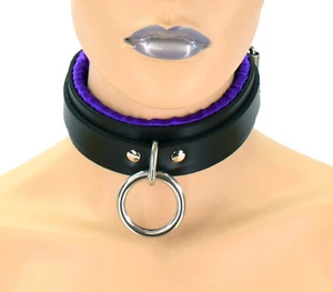 Purple Satin Lined Sub Collar by Axovus - Picture 1 of 2