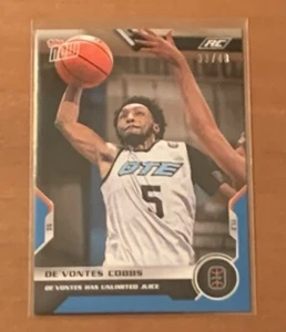 2021 TOPPS NOW OVERTIME ELITE #11 DE’VONTES COBBS NUMBERED 33/49 BLUE PARALLEL - Picture 1 of 2