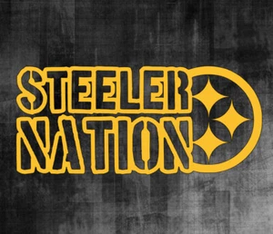 Steeler Nation Vinyl Decal YOU PICK COLOR Pittsburgh Steelers Free Ship - Picture 1 of 2