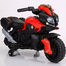 MOTO ELETTRICA PER BAMBINI SPEED ROSSA CON SEDILE IN PELLE SUONI E LED LT875/AS2