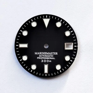 DS Matt Black YM Marine-Master Dial 28.5mm C3 Blue Lume NH35 Mod SKX007 Custom - Bild 1 von 4