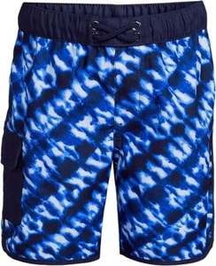 New Lands’ End Cargo Pocket Swim Trunk, Blue Tie Dye, Boys Small (6-7), UPF 50 - Picture 1 of 11