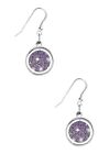 Disco Ball cptmi93 DOME on Hook Earrings Sterling Silver 925 Stamped
