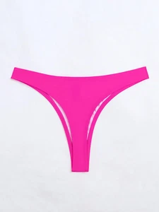Women's Hot Pink Sexy Pool Beach Rave Swim Swimwear Cheeky Thong Bikini Bottoms - Picture 1 of 20