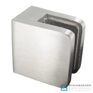 Soporte de vidrio de acero inoxidable 45 x 45 mm abrazadera de vidrio abrazadera de chapa abrazadera V2A V4A - Imagen 1 de 2
