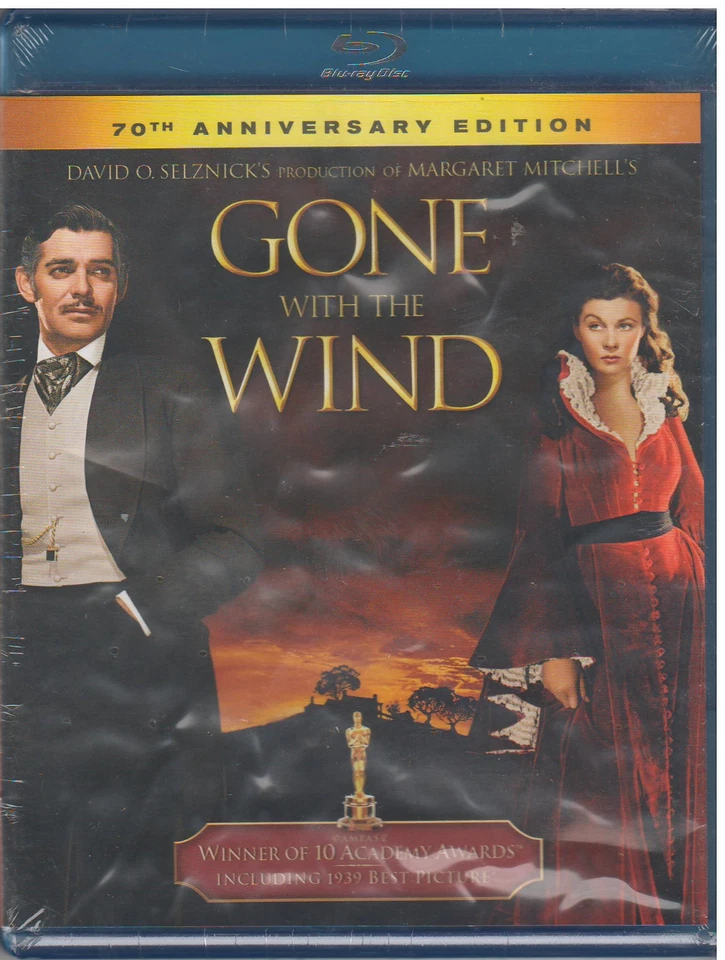 GONE WITH THE WIND (Blu-ray Disc, 2010, 70th Anniversary Edition) NEW - Image 1 of 1