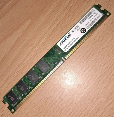 Crucial CT25664AA667.M16VFE 2GB 240 Pin Unbuffered DIMM 256Mxb Tested Good  - Image 1 of 3