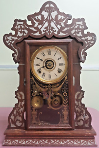 ANTIQUE -8 Day Half Hour Chime- Seth Thomas Oak Parlor Mantle Clock Made in USA