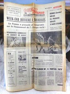 JOURNAL RÉGIONAL OUEST-FRANCE, LUNDI 22 DÉCEMBRE 1969 - Picture 1 of 6