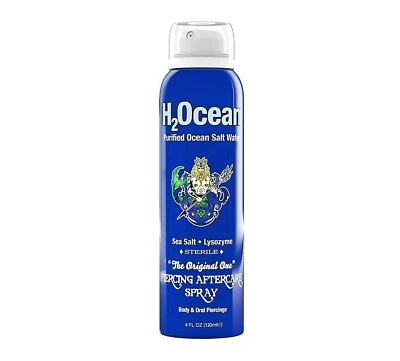 大瓶 H2ocean 穿孔护理喷雾身体耳朵口腔穿孔 4 盎司罐 — 第 1/3 张图片
