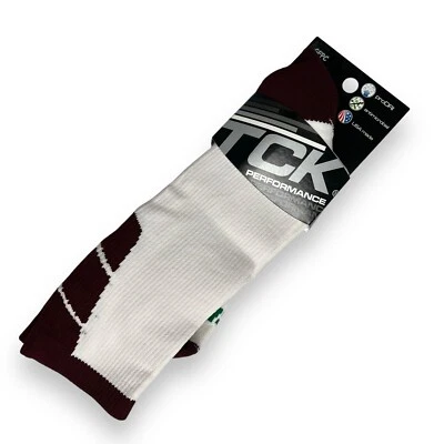 Calcetines TCK Performance Blanco Borgoña Talla XL Hombre Zapato Talla 12-15 Foto 1 de 3