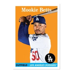 2023 Topps TBT 4 “1958 Baseball” #10 ⚾️ Mookie Betts ⚾️ Los Angeles Dodgers - Picture 1 of 2
