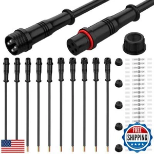 DKARDU 5 Pairs Waterproof 4 Pin LED Connector Cable Set - Male and Female Plu - Picture 1 of 5