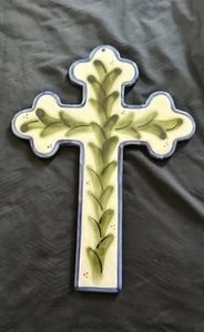 Louisville Stoneware Hanging Wall Cross Decor Beautiful - Picture 1 of 8