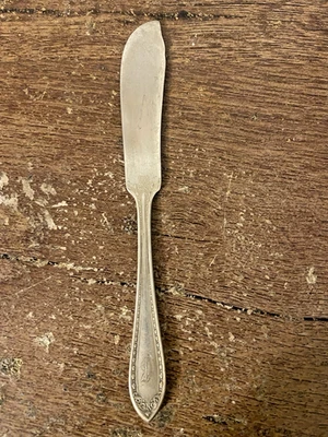 Cuchillo esparcidor de mantequilla Sheraton Master plateado antiguo Oneida Foto 1 de 4