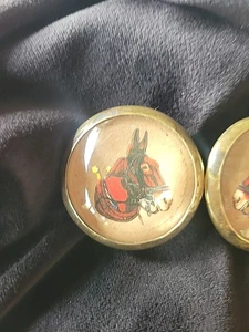 Trense Rosette's Mammut Jack Pantolette mit Halsband 2 in Messing und Glas - Bild 1 von 6