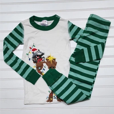 Праздничный детский пижамный набор Hanna Andersson Marvel Groot Long John - Изображение 1 из 4