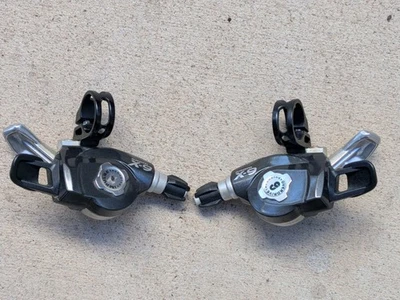 Sram X-9 Shifter Front and Rear Pair 9 SPD MTB Mountain Bike Vintage Retro Nice - Image 1 of 4
