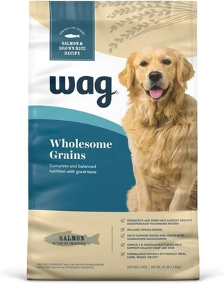 Amazon Brand - Wag Wholesome Grains Dry Dog Food with 30 Pound (Pack of 1)  - Image 1 of 4