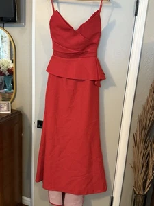 BCBGMaxAzria beerenrot gerafftes trägerloses Kleid Dress Korsett Gr. 10 - Bild 1 von 12