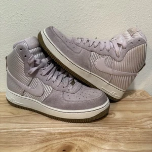 Vtg NIKE AIR FORCE 1 HI PRM Bleached Lilac SUEDE 654440 500 Women’s Sz 9 - Picture 1 of 14