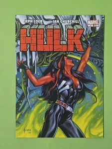 2016 Marvel Masterpieces Joe Jusko Trading Card Red She-Hulk - Picture 1 of 2