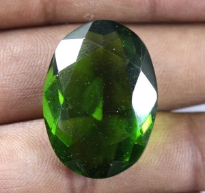 Peridoto brasiliano 43,35 ct verde oliva ovale pietra preziosa sfusa certificata T8808 - Foto 1 di 7