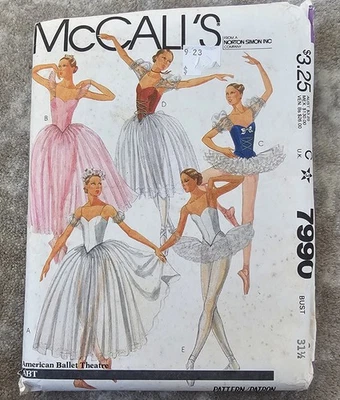 New UC McCall's Ballet Dress TUTU Costume Ballerina Dress Size 8 31" Bust - Image 1 of 2