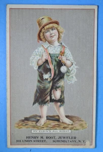 Early 1900's My Elgin's All Right Pocket Watch Henry M. Root New York Postcard - Picture 1 of 2
