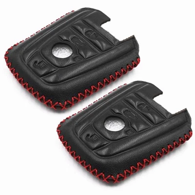 2 piezas de cuero negro para BMW I3 I8 2014-2022 5 botones Smart Key Case Fob Cover Foto 1 de 4