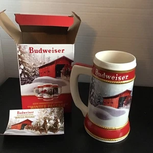 Budweiser 2019 - 40th Anniversary "Winter Passage" Clydesdale Holiday Stein - Picture 1 of 7