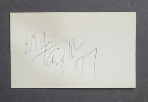 Tarjeta índice de fútbol firmada por Mike Taylor Steelers-Saints-Redskins-Cards - Imagen 1 de 1