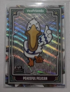 2025 Topps Chrome VeeFriends /150 Peaceful Pelican Prizm Wave Refractorš„ - Picture 1 of 7