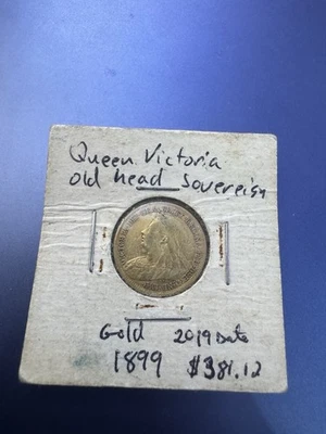 Reina Victoria Cabeza Antigua Oro 1899 Foto 1 de 4