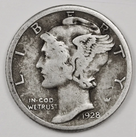 1928-s Mercury Head Dime.  100260  (Inventory B) Cover