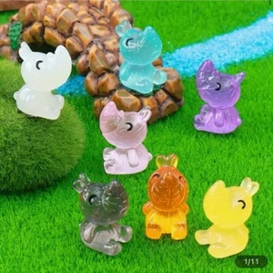 10pc Rhinoceros Rainbow Glow In The Dark For Croc Accessories Shoe Jewelry Charm - Picture 1 of 5