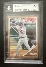 MIKE TROUT 2011 Topps Heritage Minors #44 Arkansas Travelers. Beckett BGS 9 MINT